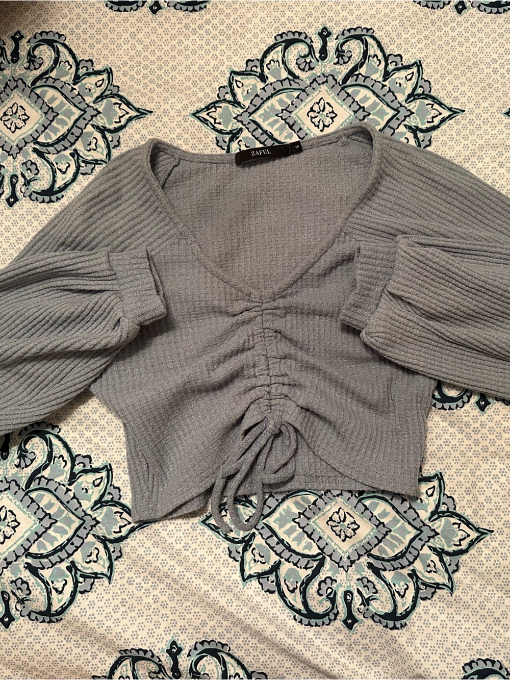 Zaful Drawstring Waist Sweater Top